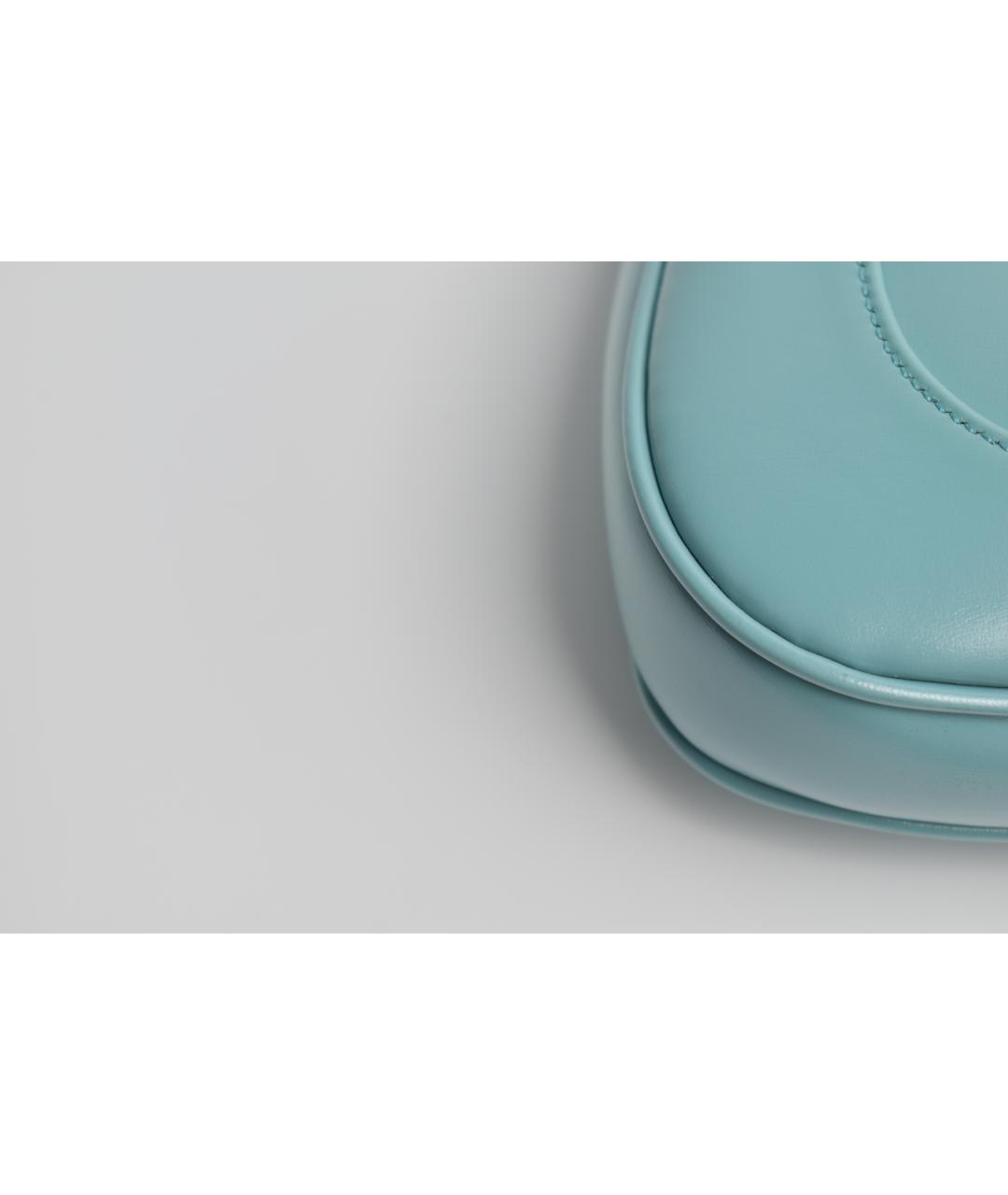 GUCCI Голубая кожаная сумка через плечо, фото 6