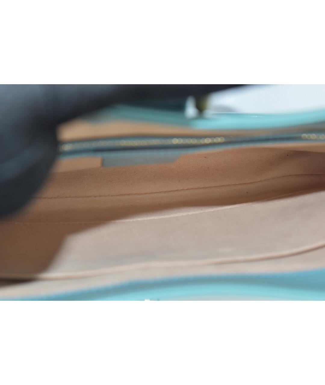 GUCCI Голубая кожаная сумка через плечо, фото 4