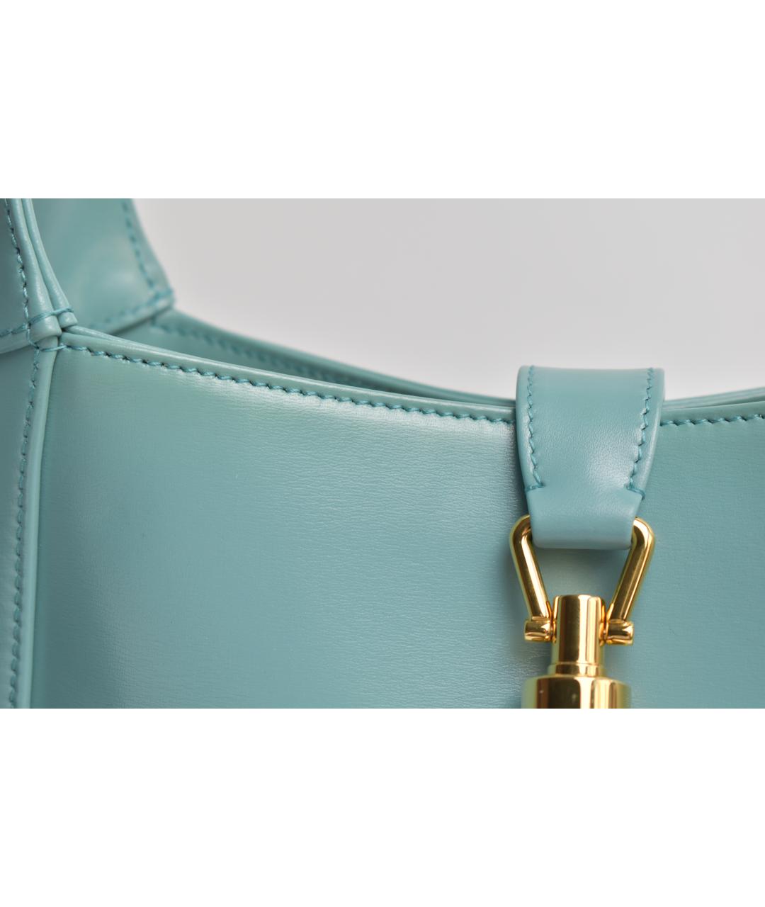 GUCCI Голубая кожаная сумка через плечо, фото 9