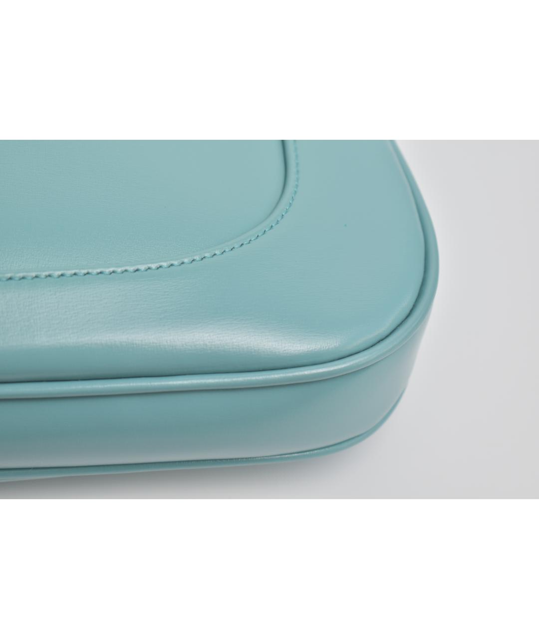 GUCCI Голубая кожаная сумка через плечо, фото 7