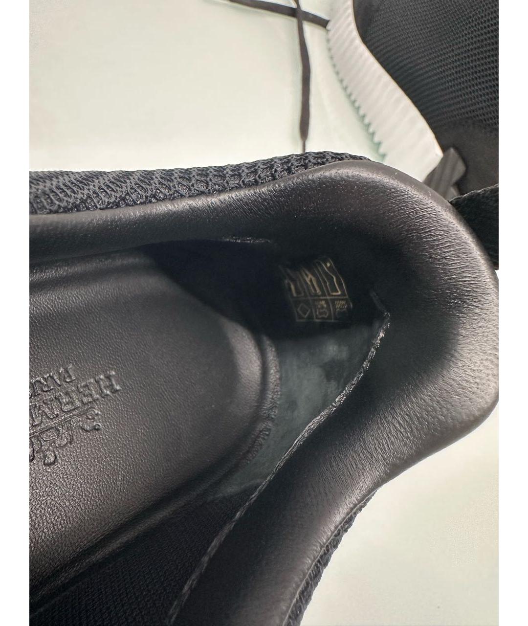 HERMES Черные замшевые кроссовки, фото 7