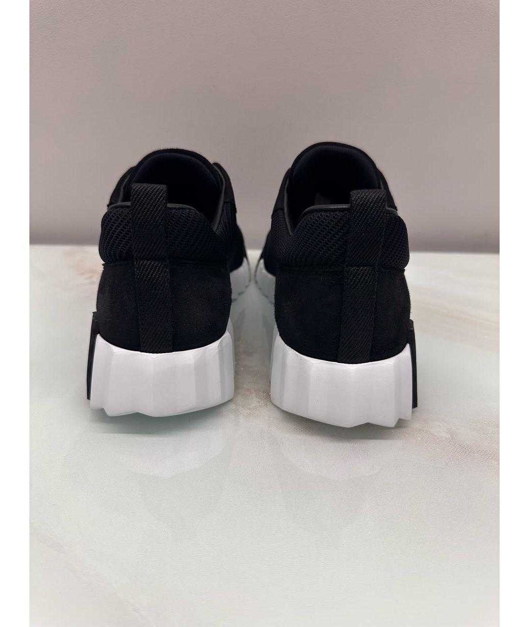 HERMES Черные замшевые кроссовки, фото 3