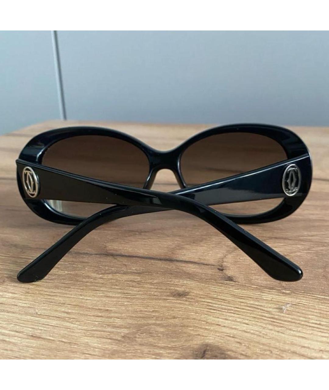 CARTIER Черные пластиковые солнцезащитные очки, фото 4