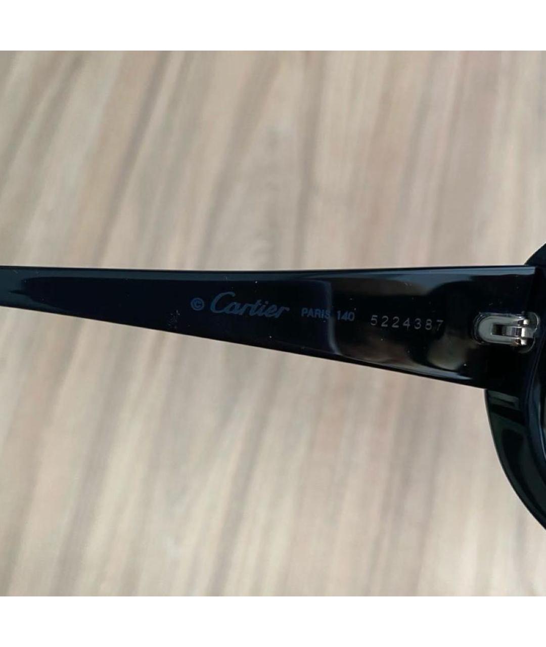 CARTIER Черные пластиковые солнцезащитные очки, фото 5