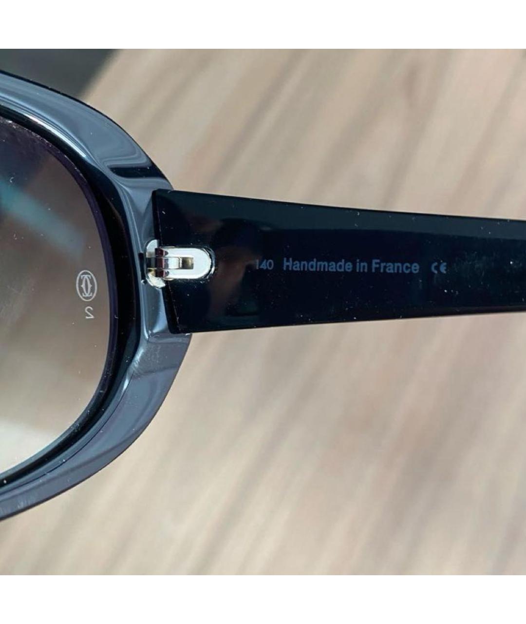 CARTIER Черные пластиковые солнцезащитные очки, фото 3