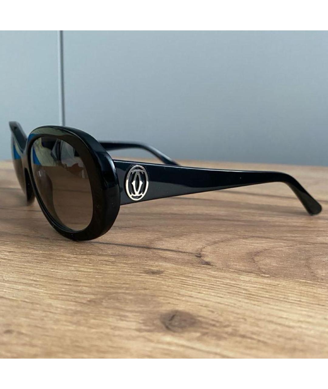 CARTIER Черные пластиковые солнцезащитные очки, фото 2