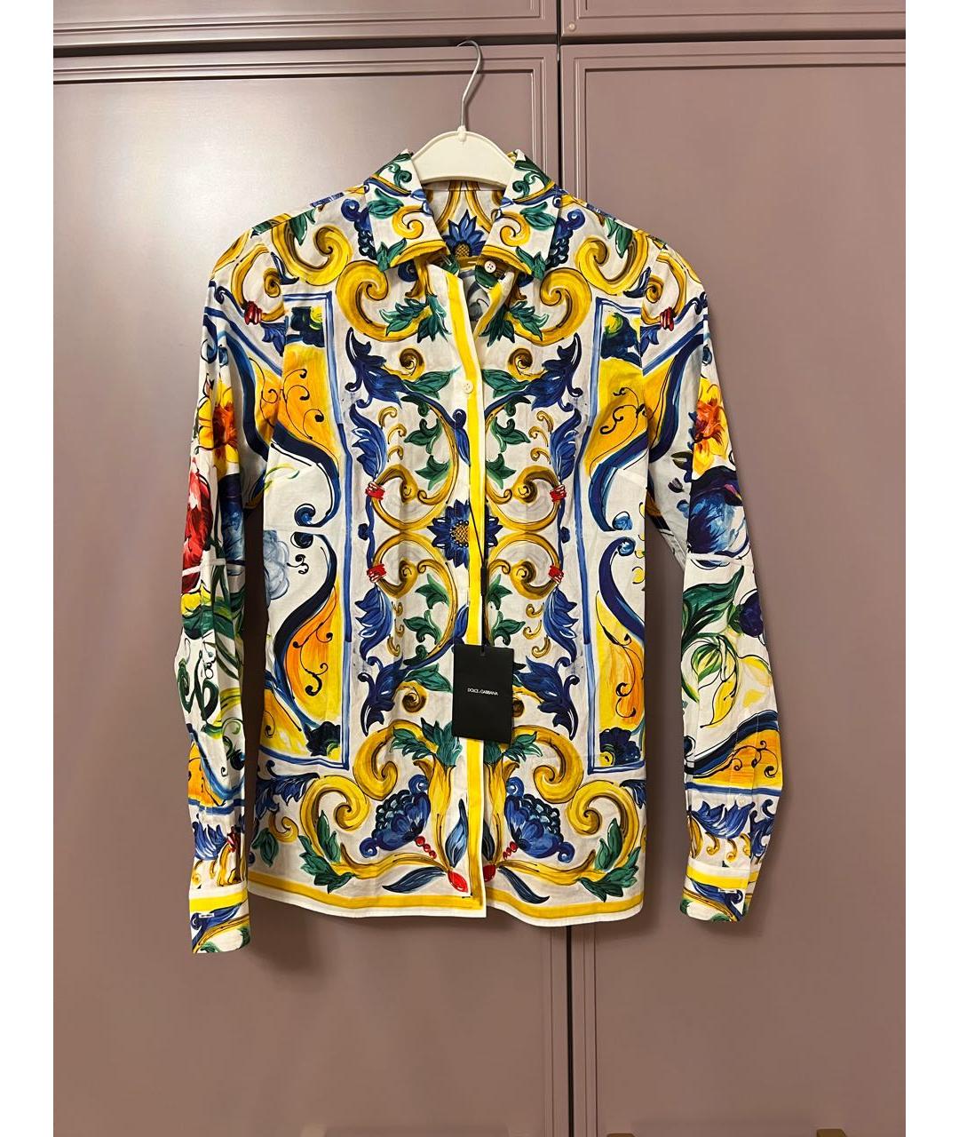 DOLCE&GABBANA Мульти хлопковая рубашка, фото 5