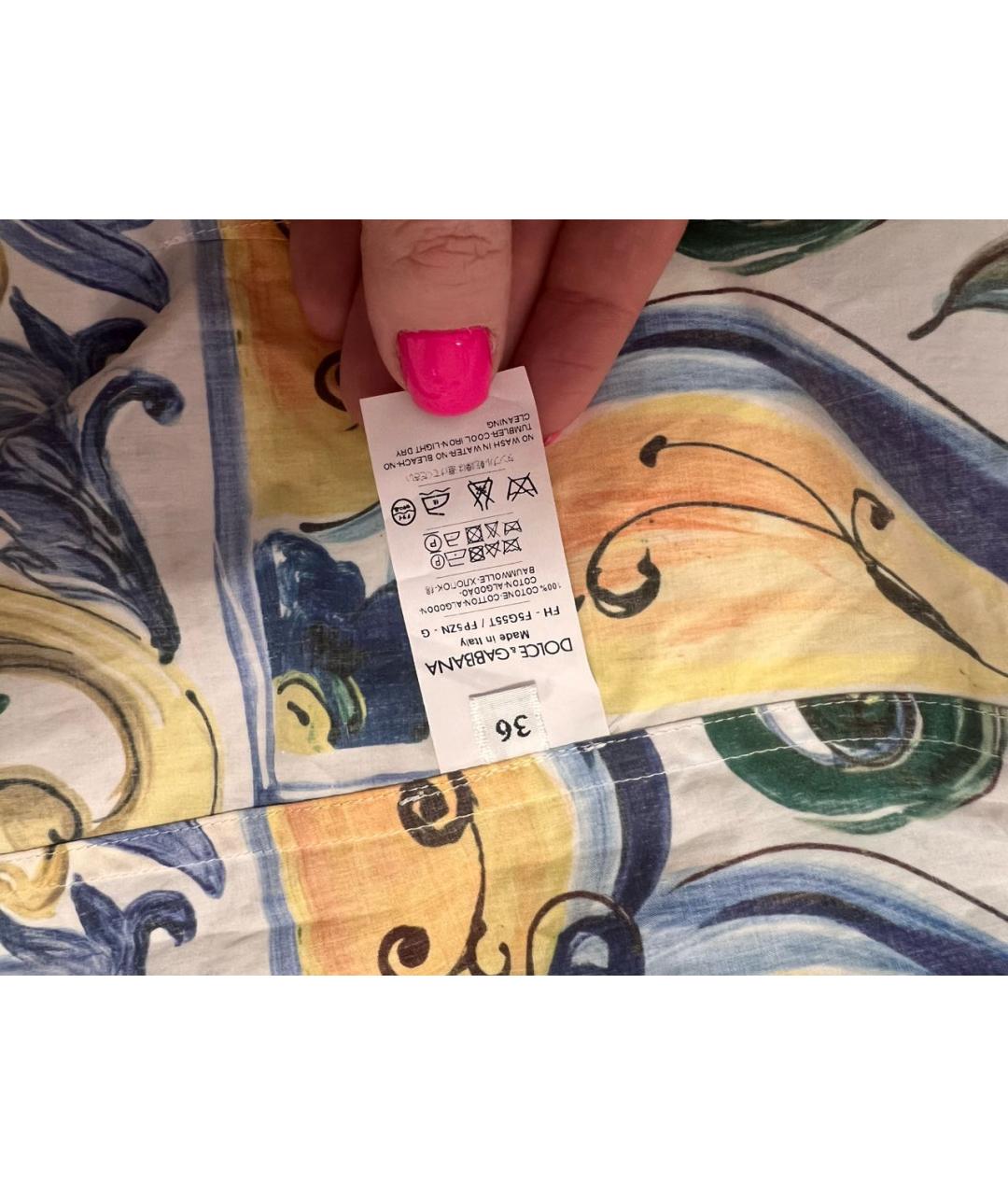 DOLCE&GABBANA Мульти хлопковая рубашка, фото 3