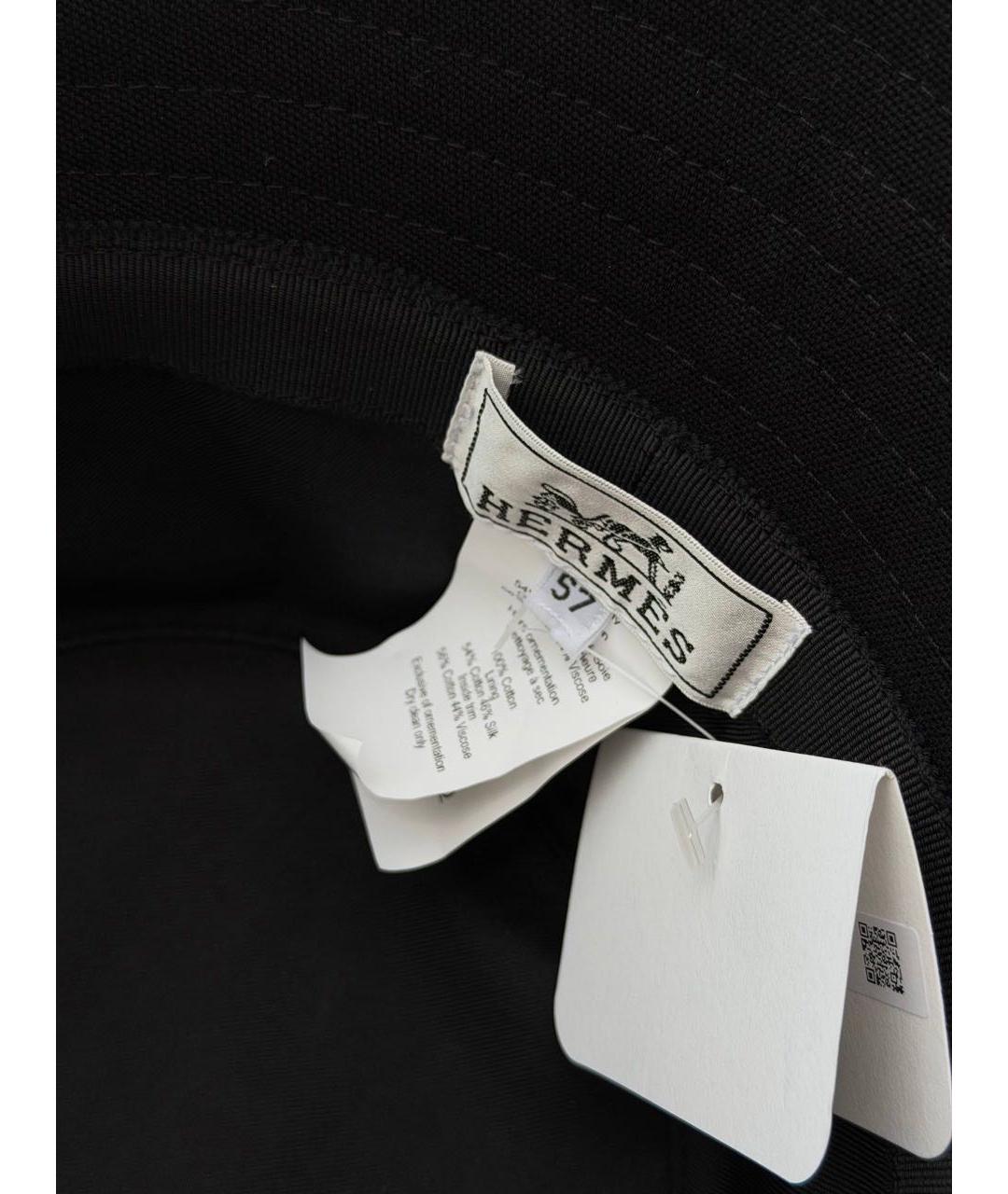 HERMES Черная панама, фото 3