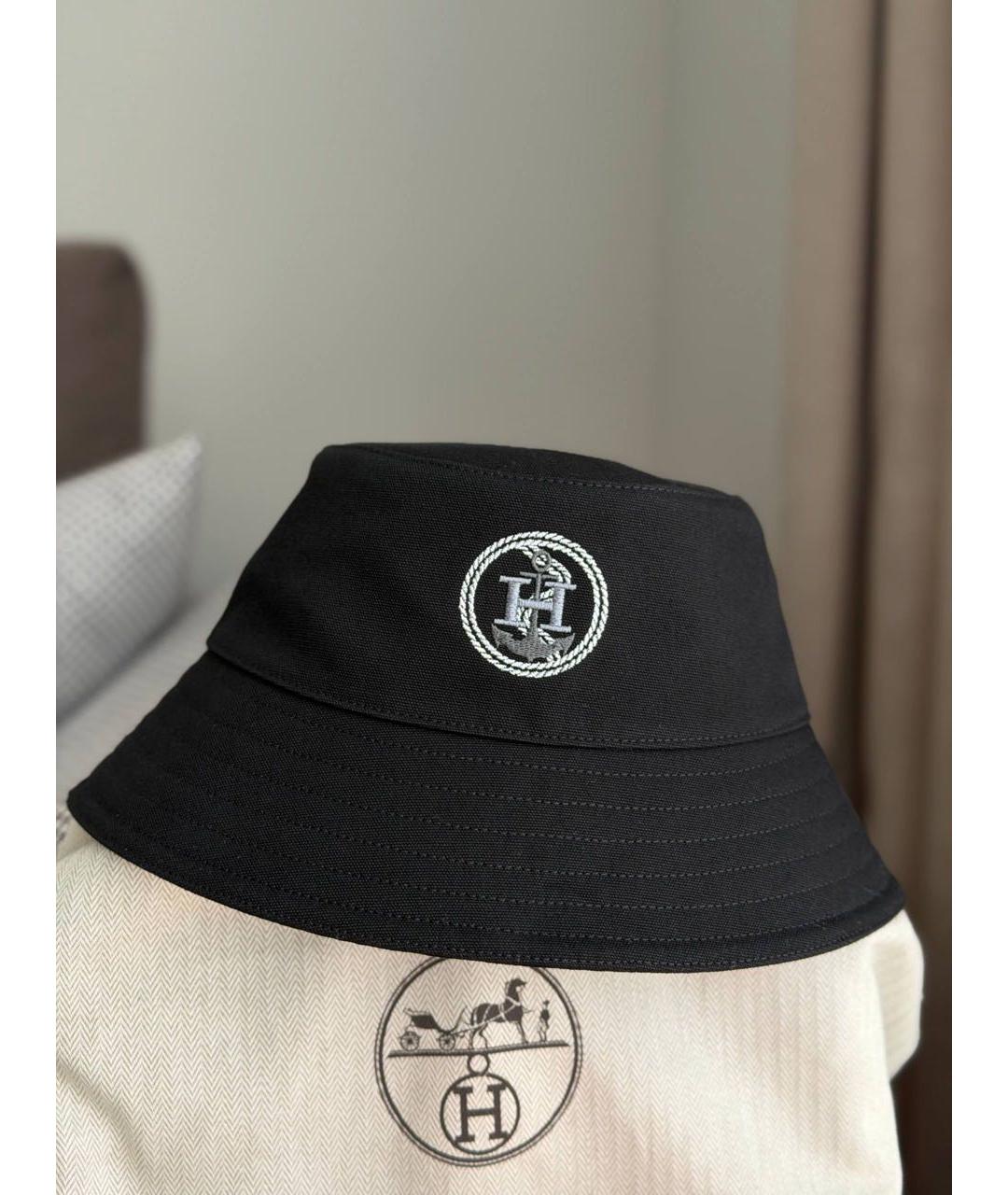 HERMES Черная панама, фото 2