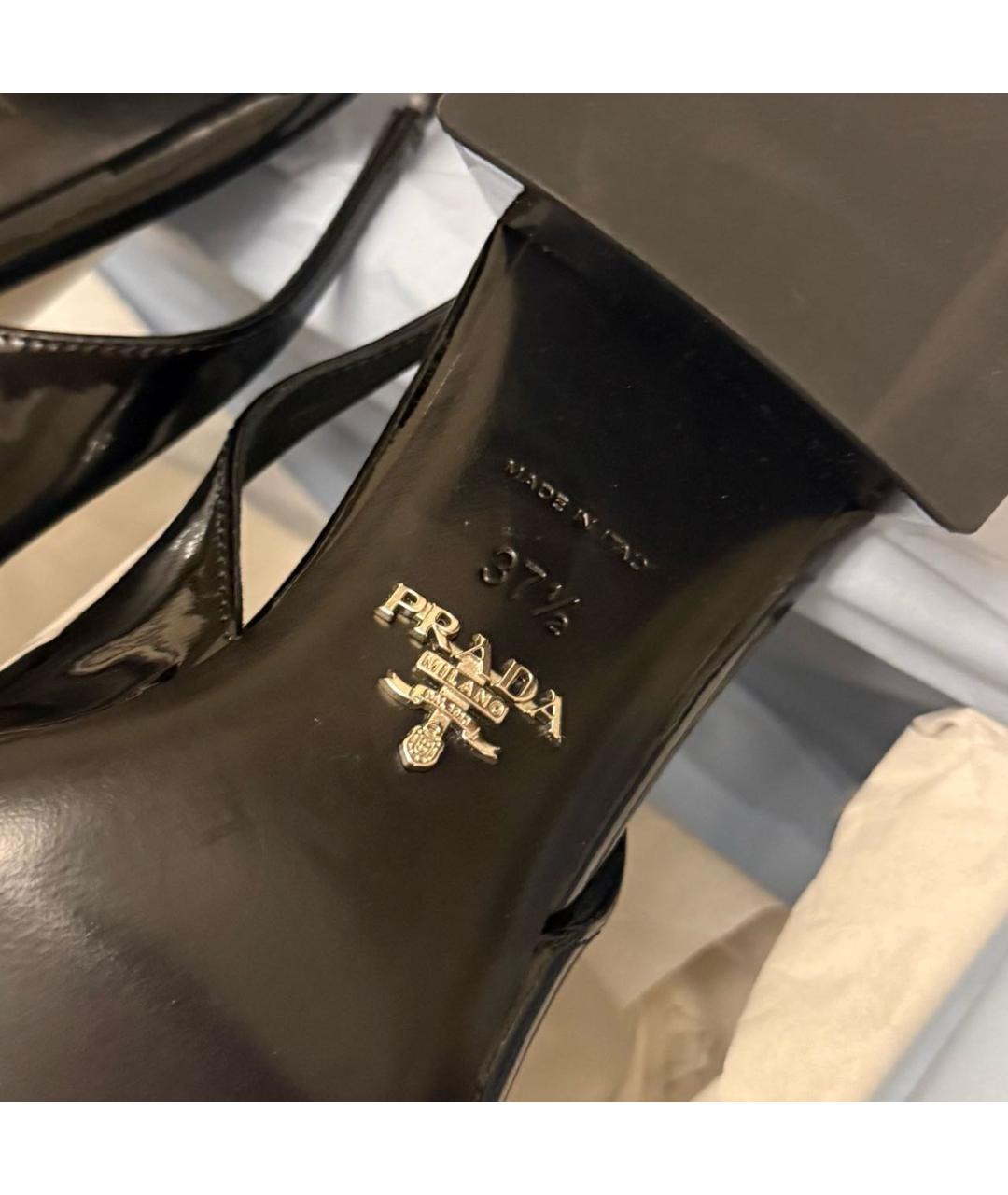 PRADA Черные туфли из лакированной кожи, фото 6