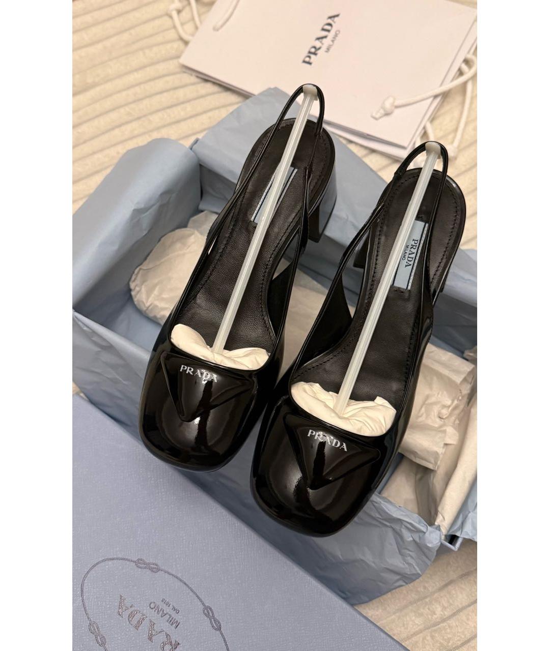 PRADA Черные туфли из лакированной кожи, фото 2