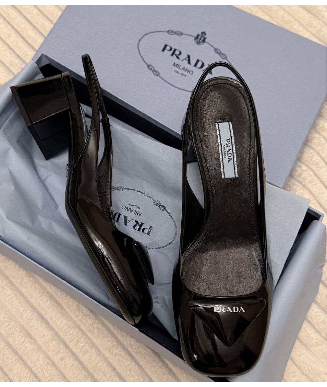 PRADA Черные туфли из лакированной кожи, фото 7