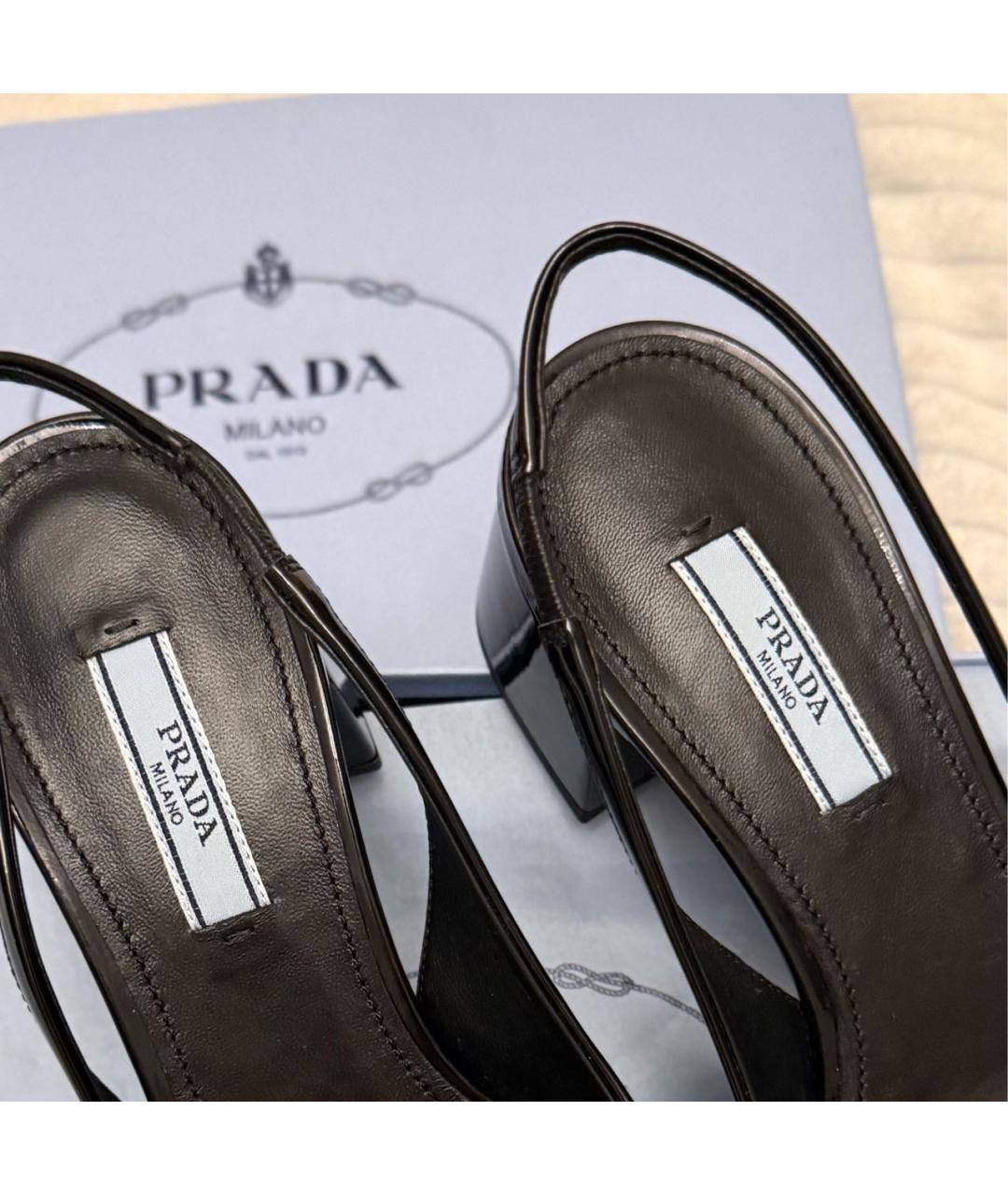 PRADA Черные туфли из лакированной кожи, фото 8