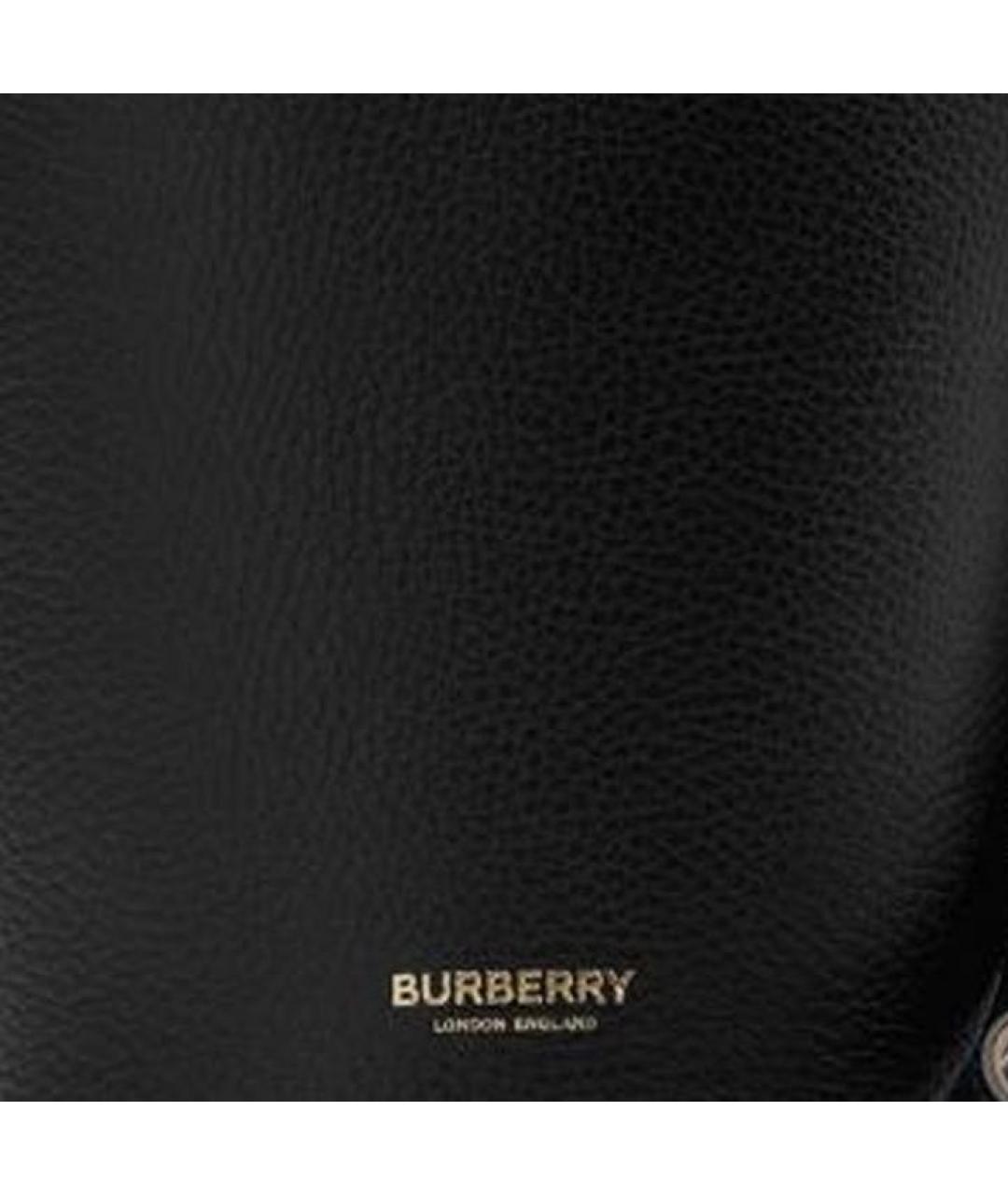 BURBERRY Черная кожаная сумка через плечо, фото 4