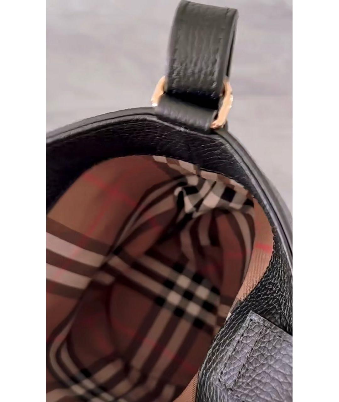 BURBERRY Черная кожаная сумка через плечо, фото 7