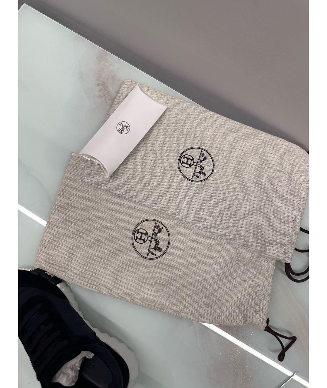 HERMES Черные замшевые кроссовки, фото 6