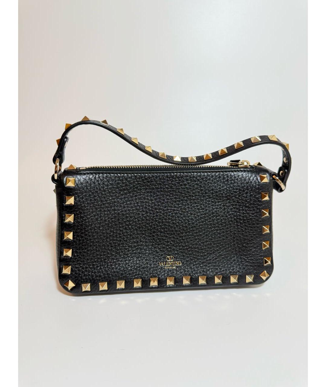 VALENTINO Черная кожаная сумка через плечо, фото 3