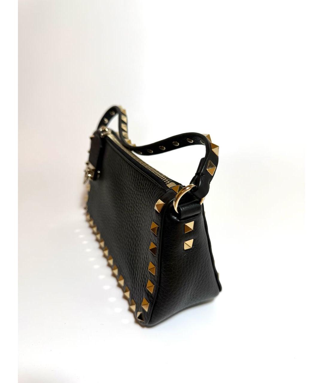 VALENTINO Черная кожаная сумка через плечо, фото 2
