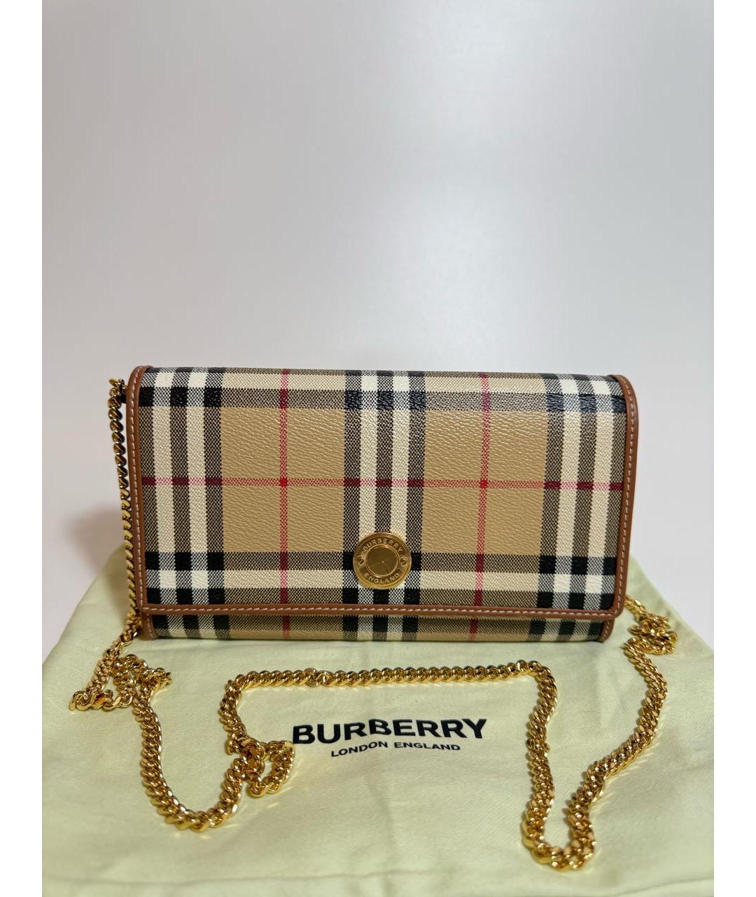 BURBERRY Бежевая сумка через плечо, фото 5