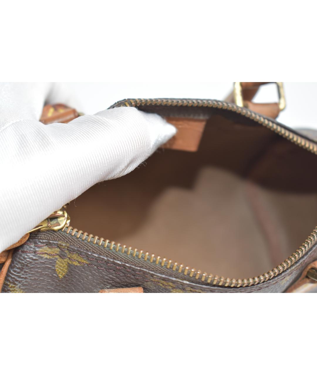 LOUIS VUITTON Коричневая сумка с короткими ручками, фото 4