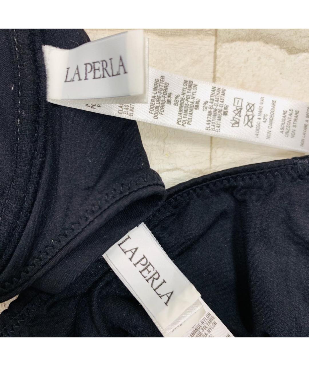 LA PERLA Черный полиэстеровый купальник, фото 5