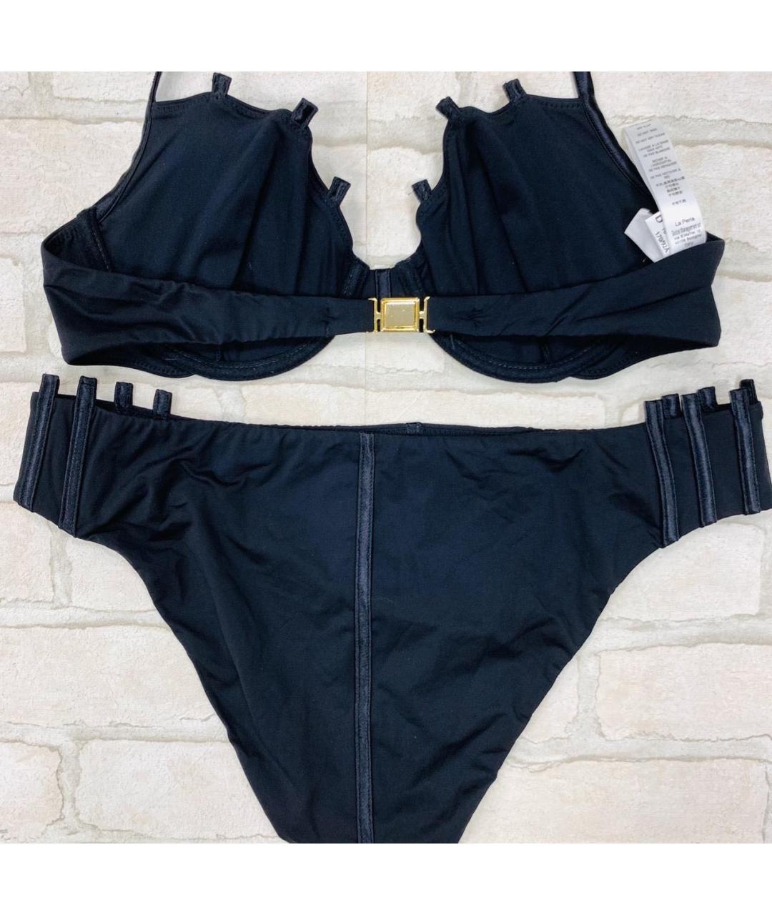 LA PERLA Черный полиэстеровый купальник, фото 8