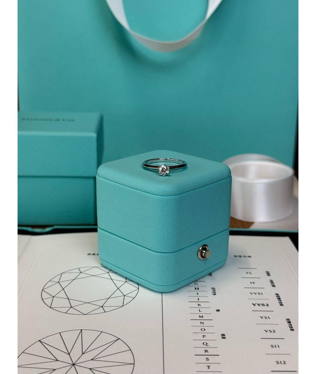 TIFFANY&CO Белое платиновое кольцо, фото 6