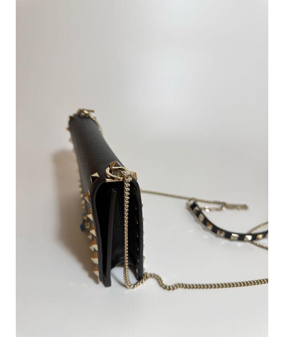 VALENTINO Черная кожаная сумка через плечо, фото 2