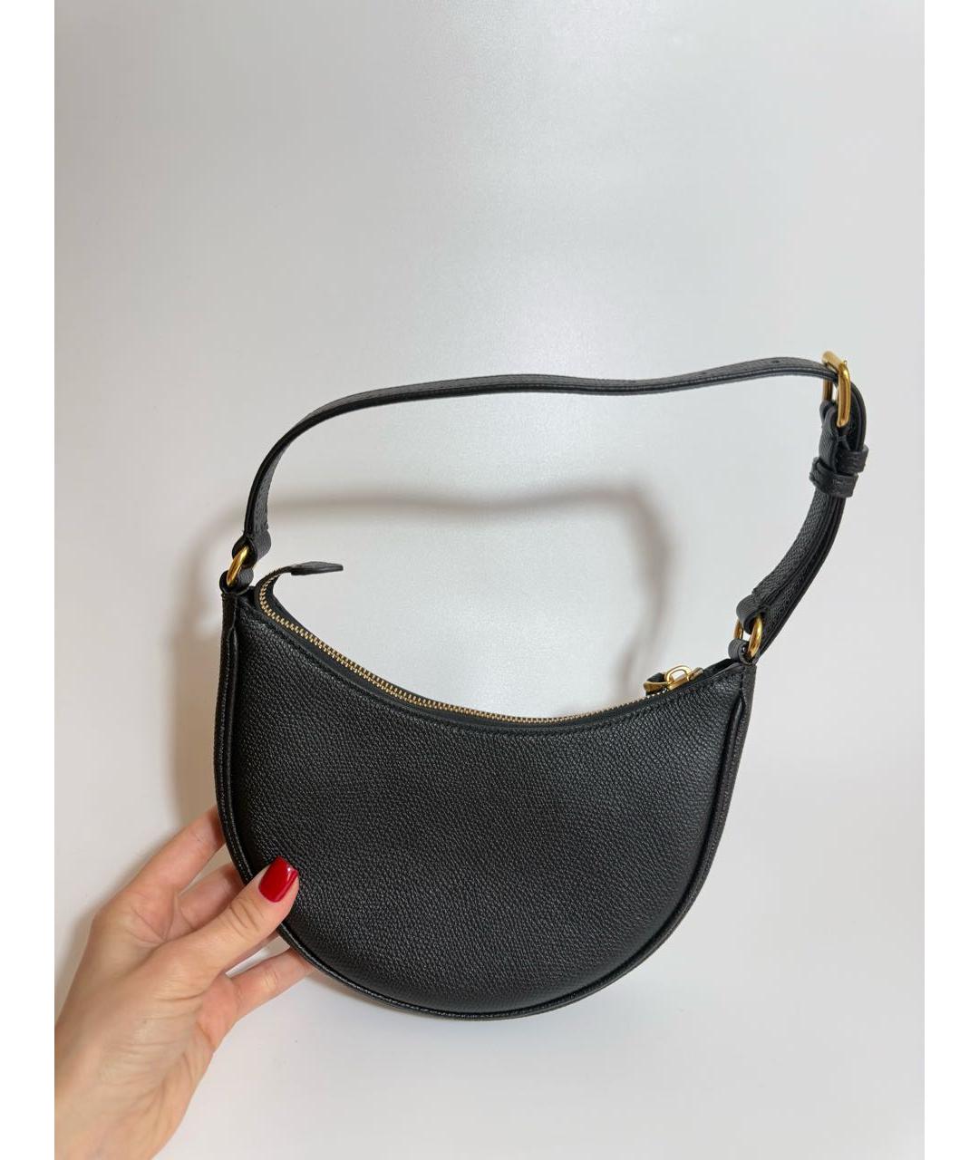VALENTINO Черная кожаная сумка через плечо, фото 3
