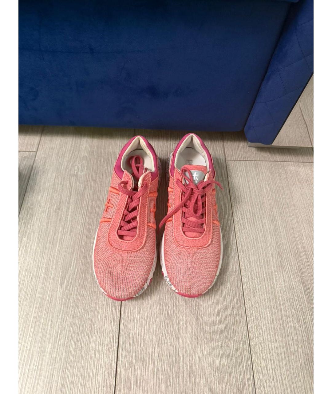 PREMIATA Коралловые текстильные кроссовки, фото 2