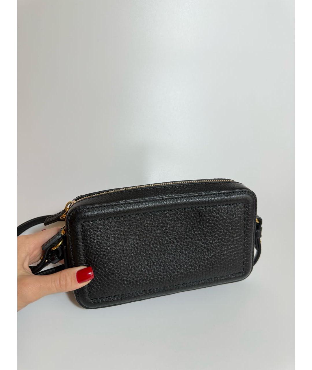 VALENTINO Черная кожаная сумка через плечо, фото 4