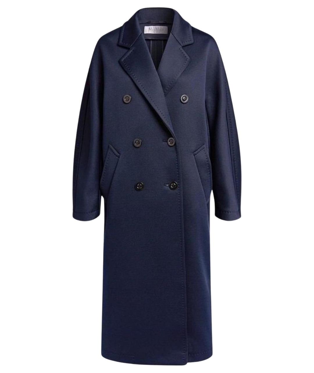 MAX MARA Синее полиэстеровое пальто, фото 1