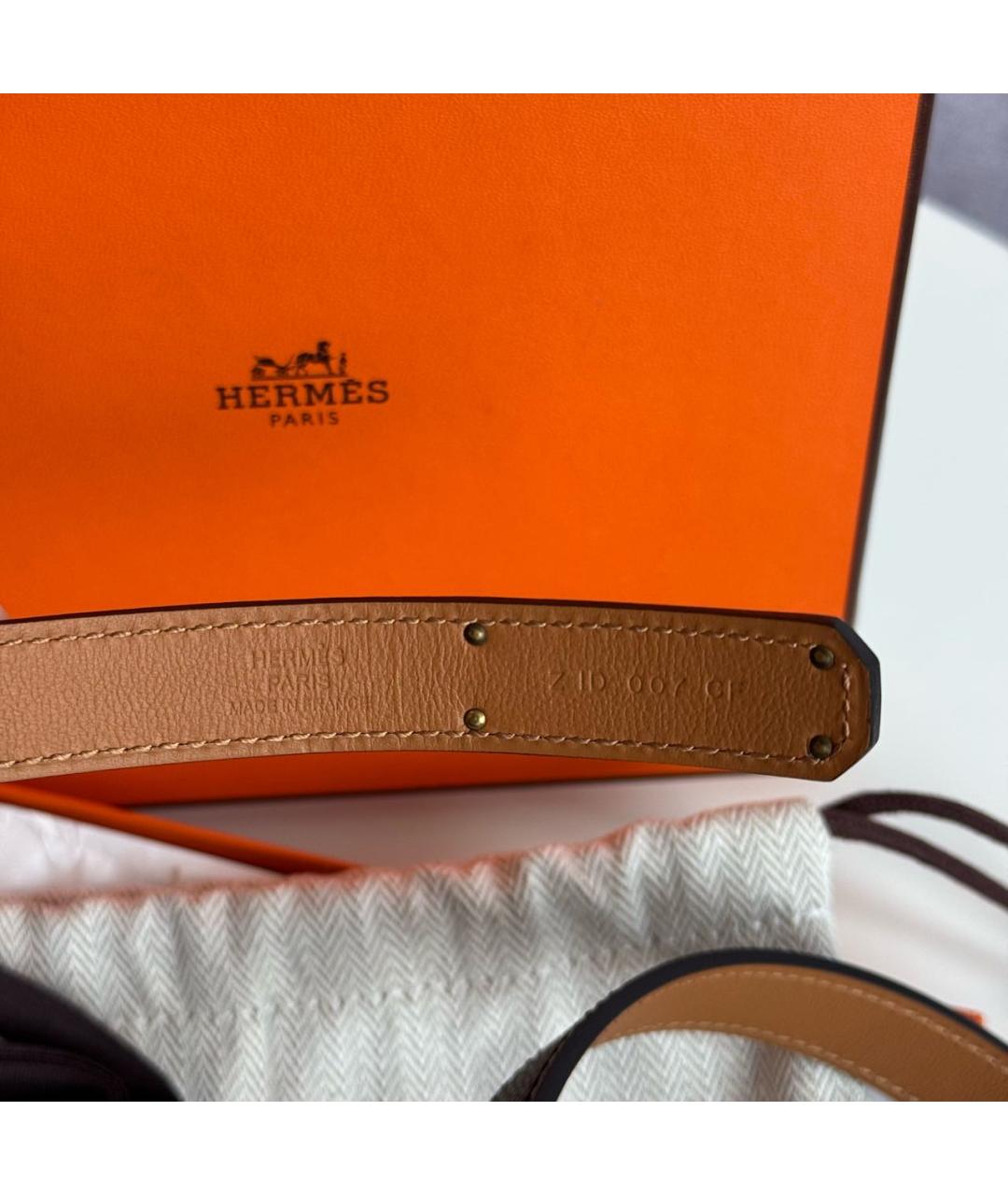 HERMES Черный кожаный ремень, фото 5