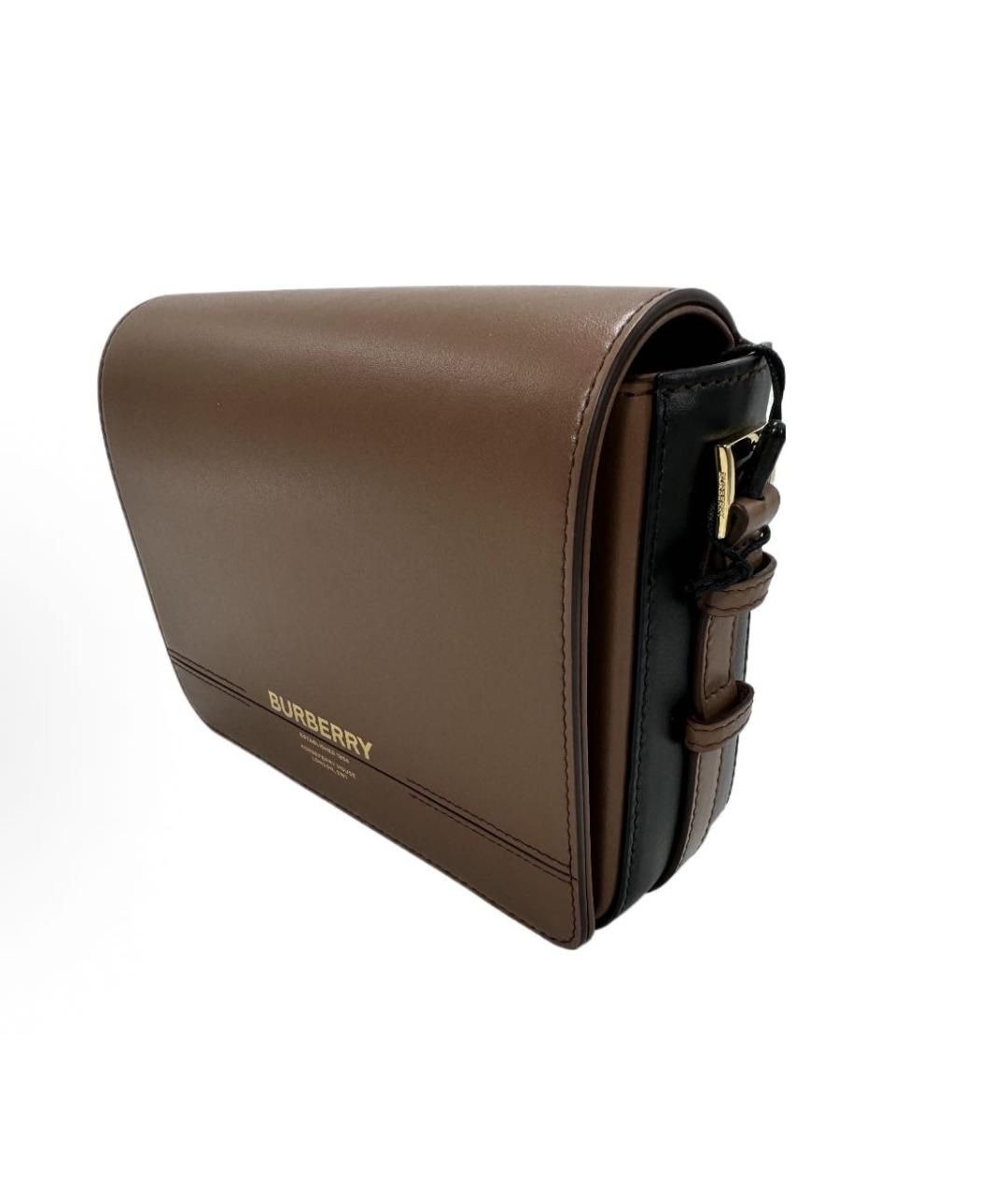 BURBERRY Коричневая кожаная сумка через плечо, фото 2