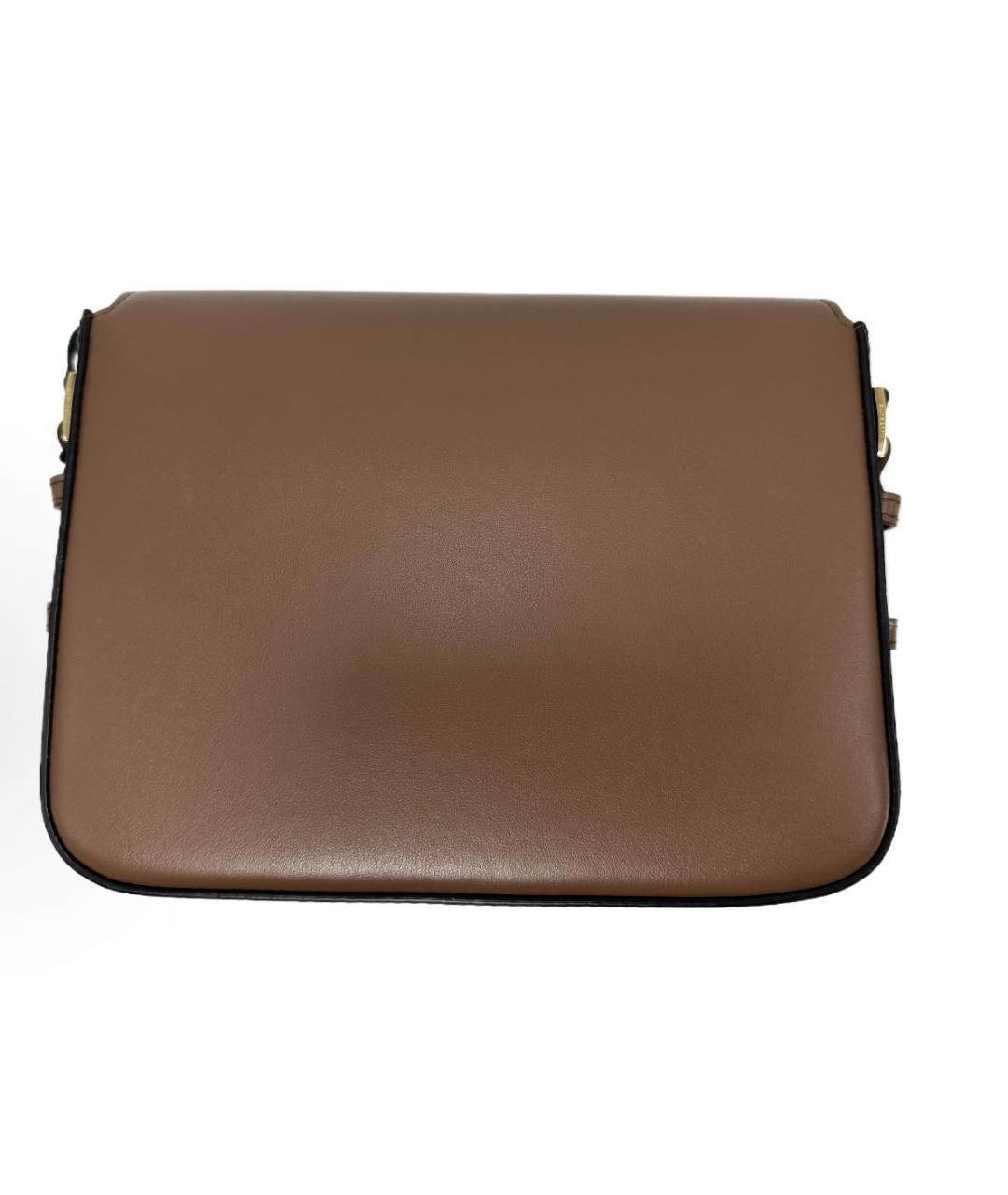 BURBERRY Коричневая кожаная сумка через плечо, фото 3