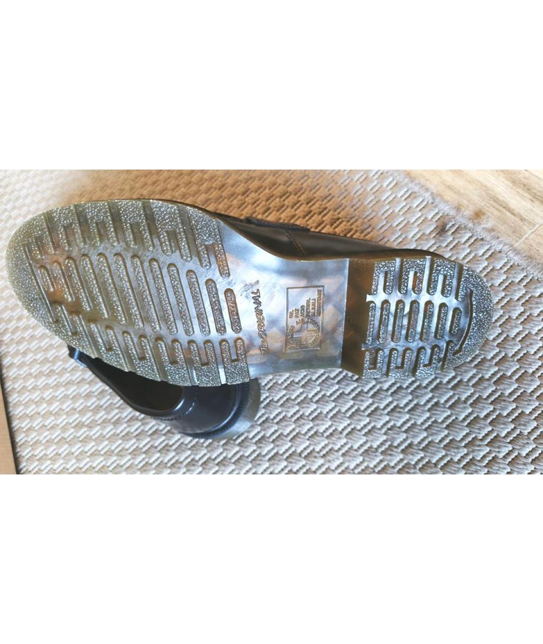 DR. MARTENS Черные кожаные лоферы, фото 4