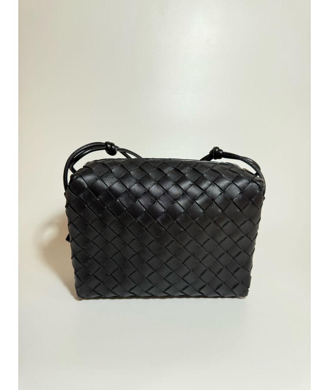 BOTTEGA VENETA Черная кожаная сумка через плечо, фото 6