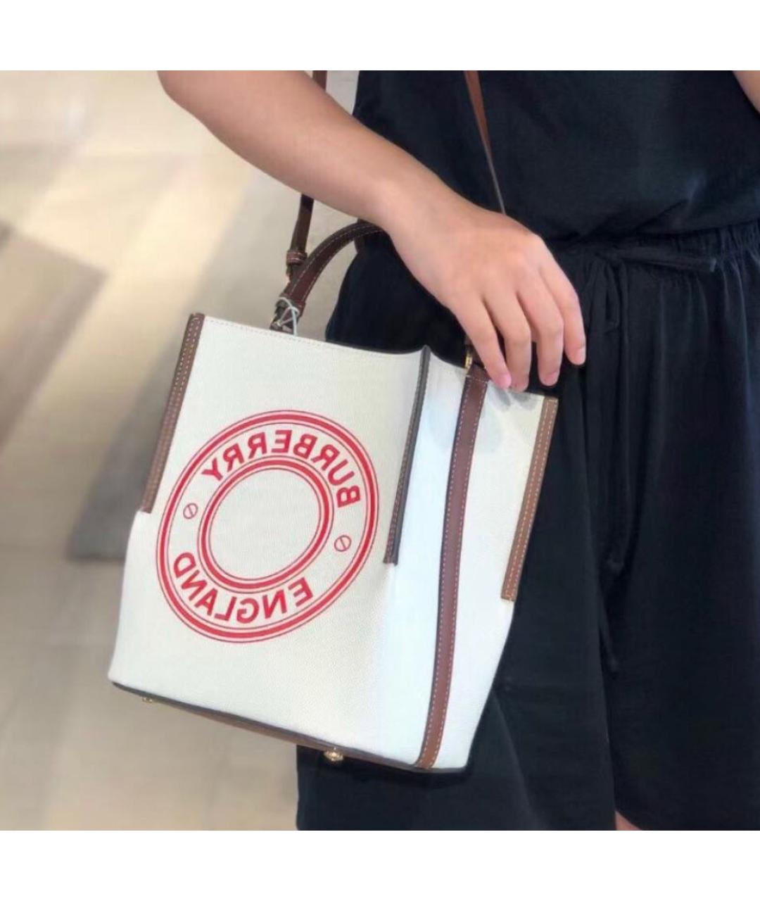 BURBERRY Бежевая сумка тоут, фото 8