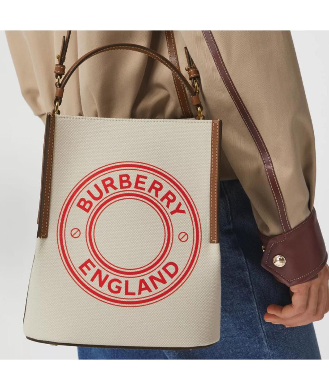 BURBERRY Бежевая сумка тоут, фото 4