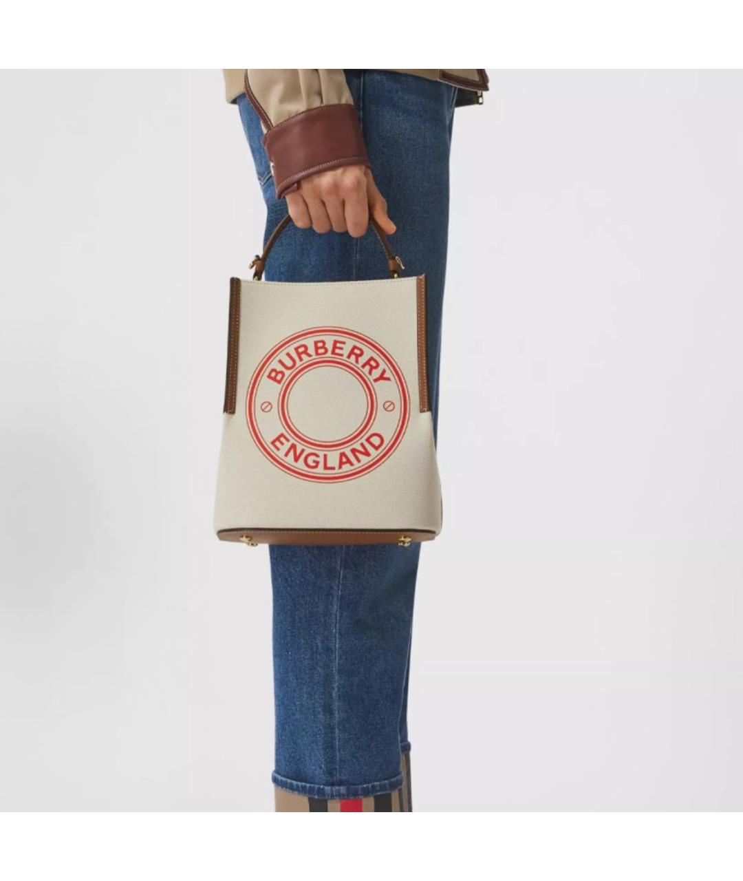 BURBERRY Бежевая сумка тоут, фото 5