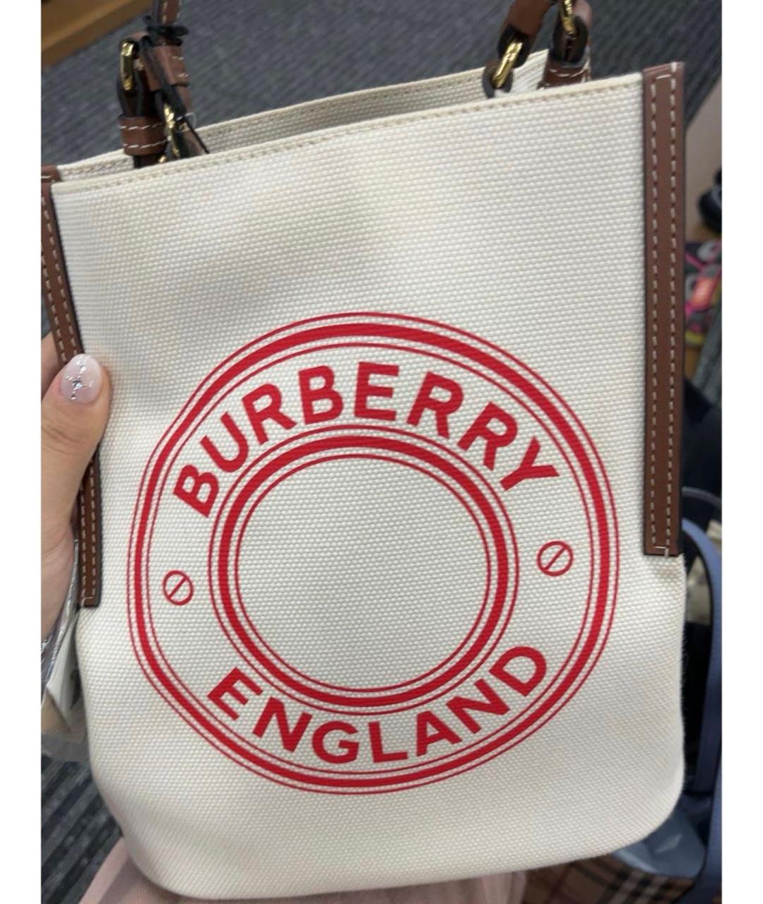 BURBERRY Бежевая сумка тоут, фото 7