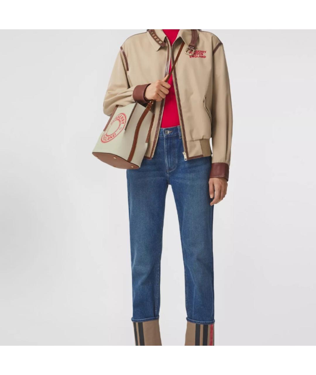 BURBERRY Бежевая сумка тоут, фото 6