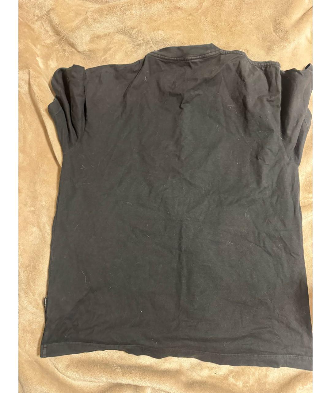 PALM ANGELS Черная хлопковая футболка, фото 2