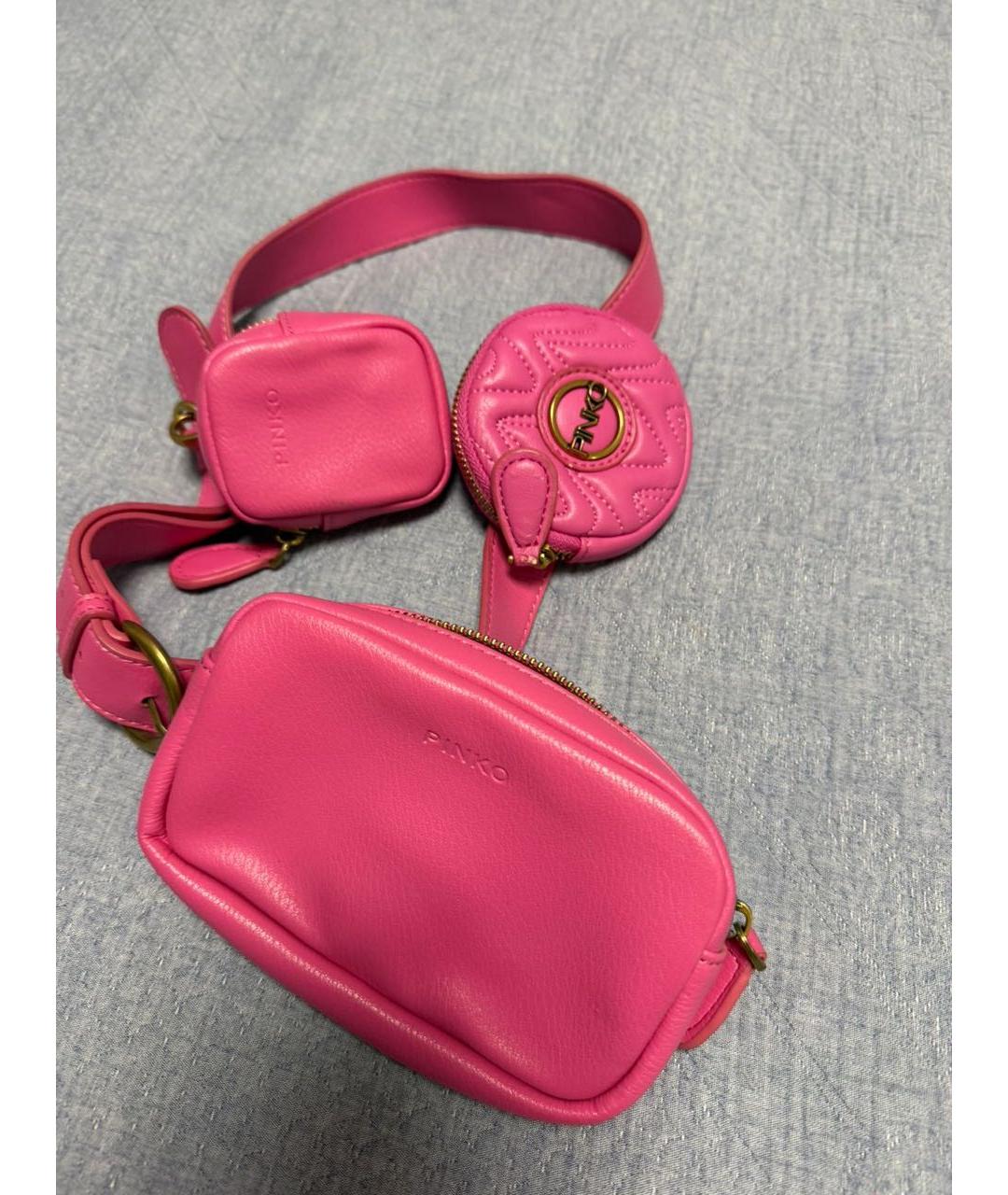 PINKO Фуксия поясная сумка из искусственной кожи, фото 3