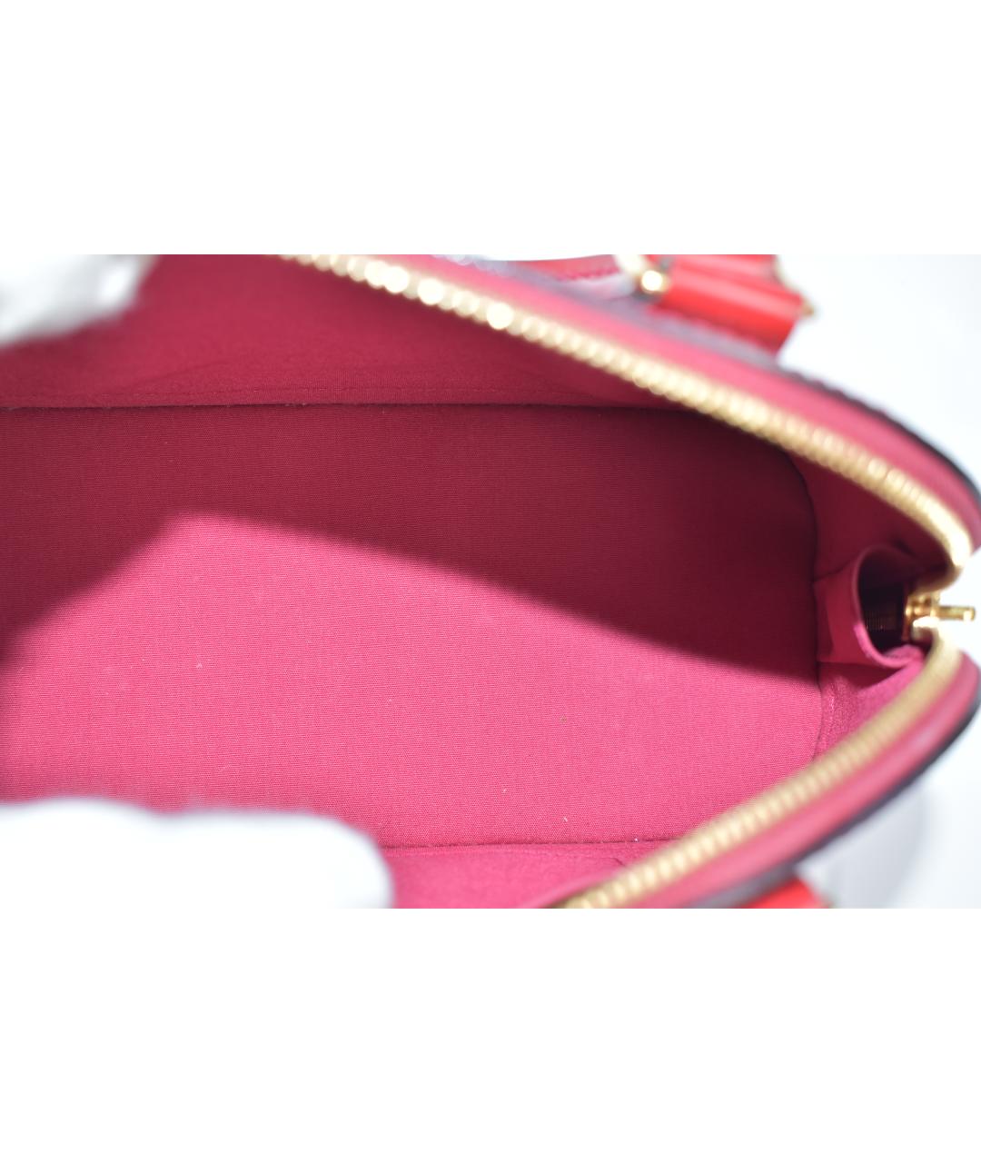 LOUIS VUITTON Красная сумка с короткими ручками из лакированной кожи, фото 4