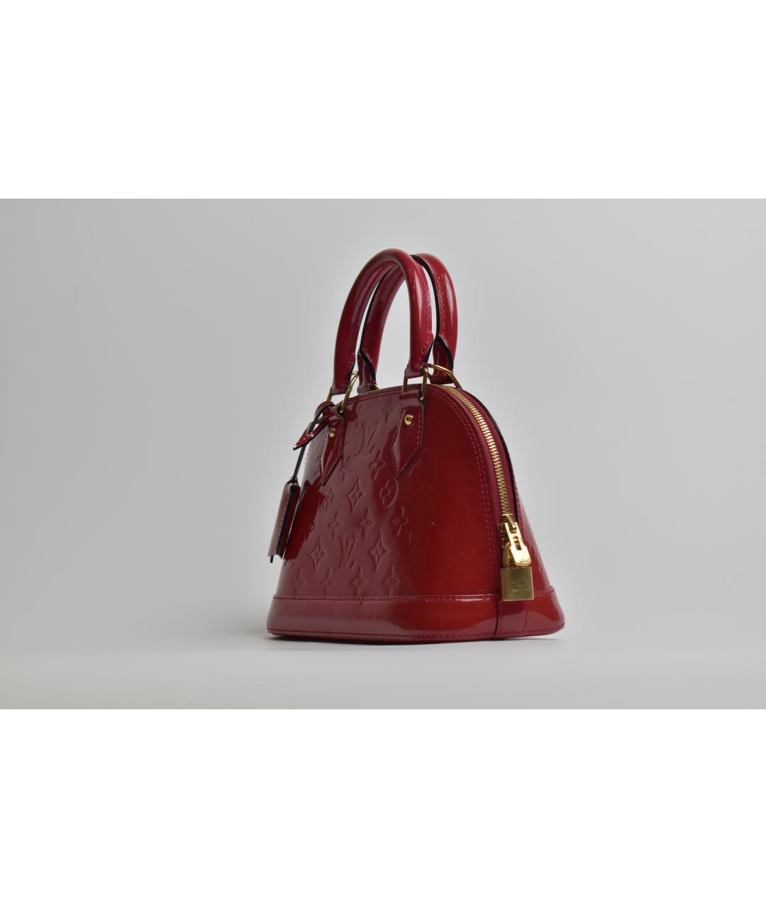 LOUIS VUITTON Красная сумка с короткими ручками из лакированной кожи, фото 3