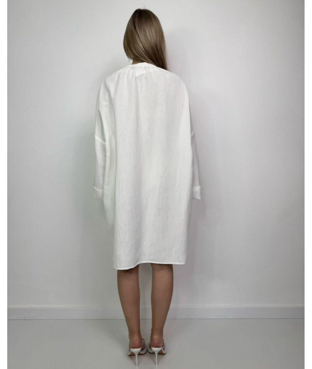 LIVIANA CONTI Белая льняная блузы, фото 2