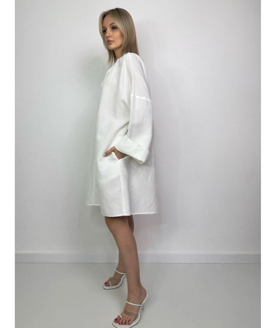 LIVIANA CONTI Белая льняная блузы, фото 7