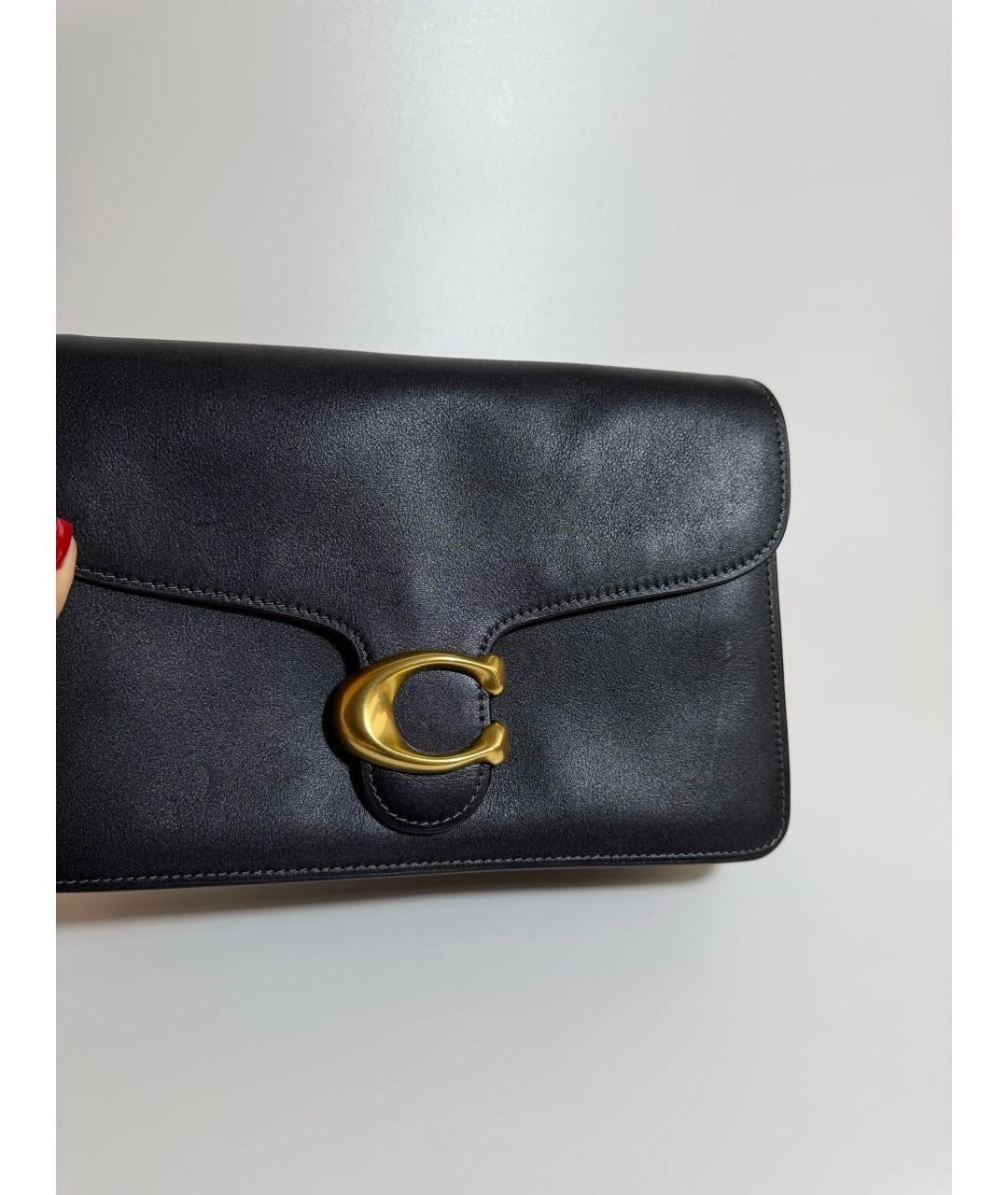 COACH Черная кожаная сумка через плечо, фото 6